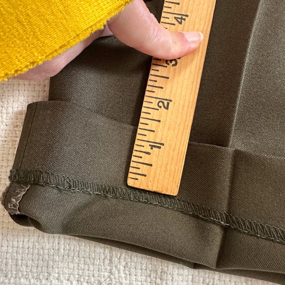 VTG Levi's Action Slacks 38x30 Olive Green Brown Made USA Dress Pants Grandpa